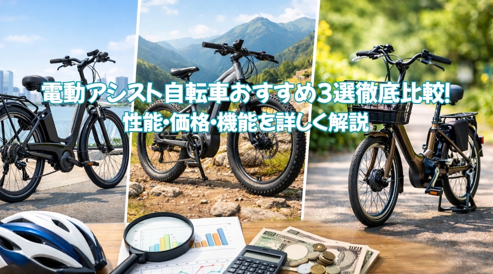 電動アシスト自転車おすすめ3選徹底比較!性能・価格・機能を詳しく解説