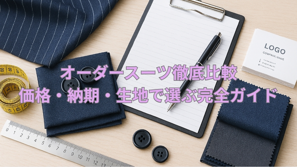 オーダースーツ徹底比較｜価格・納期・生地で選ぶ完全ガイド
